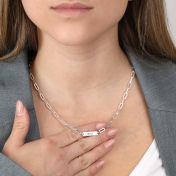 Melissa Paperclip Name Necklace [Sterling Silver]