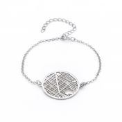 Memories Circle Map Bracelet [Sterling Silver]