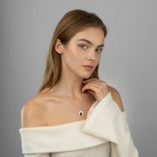 Memories Circle Photo Necklace [Sterling Silver]
