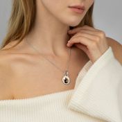 Memories Circle Photo Necklace [Sterling Silver]