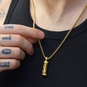 Infinity Bar Name Necklace For Men - 18K Gold Plated 