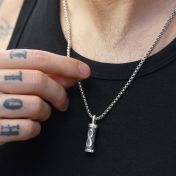 Infinity Bar Name Necklace For Men - Sterling Silver