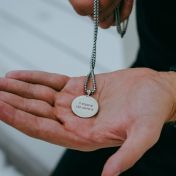 Collier Boussole avec Coordonnées - Argent 925