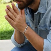Bracelet Liens Gravé pour Homme 