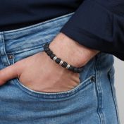 Lava Stone Men Name Bracelet 