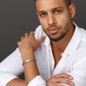 Double Chain Engraved Cuff For Men - Stainless Steel