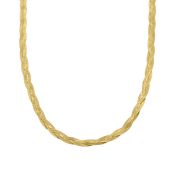 Mia Braided Herringbone Necklace [18K Gold Plated]