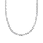 Mia Braided Herringbone Necklace [Sterling Silver]
