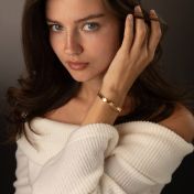 Bracelet Tennis Mia à Silhouette Gravée – Vermeil 18ct