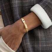 Milanese Chain Name Bracelet With Nano Bible [18K Gold Plated]