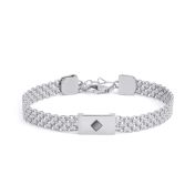 Milanese Chain Bracelet With Nano Bible [Sterling Silver]