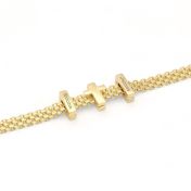 Kruis Milanese Ketting Armband [18K Goud Vermeil]