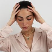 Milanaise Kette mit Edelsteinen [750er Gold Vermeil]