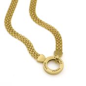 Family Circle Milanese Chain Name Necklace [18K Gold Vermeil]