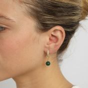 Mini Pave Hoop Crystal Earrings [18K Gold Vermeil]