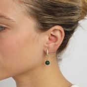 Mini Pave Hoop Crystal Earrings [18K Gold Plated]