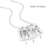 Mirella Birth Flower Name Necklace [Sterling Silver]