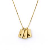 Mirella Initials Charm Necklace [18K Gold Vermeil]