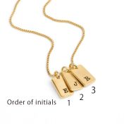 Mirella Initials Charm Necklace [18K Gold Vermeil]