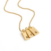 Mirella Initials Charm Necklace [18K Gold Vermeil]