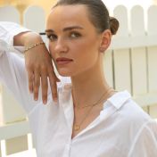 Mirella Initials Charm Necklace [18K Gold Vermeil]
