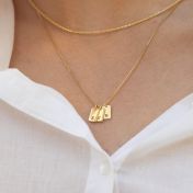Mirella Initials Charm Necklace [18K Gold Vermeil]