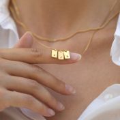 Mirella Initials Charm Necklace [18K Gold Vermeil]