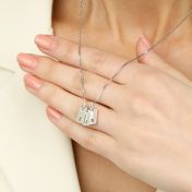 Mirella Initials Charm Necklace [Sterling Silver]