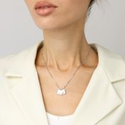 Mirella Initials Charm Necklace [Sterling Silver]