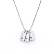 Mirella Initials Charm Necklace [Sterling Silver]