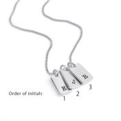 Mirella Initials Charm Necklace [Sterling Silver]