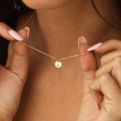 Mirella Circle Zodiac Necklace [18K Gold Plated]