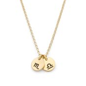Mirella Circle Zodiac Necklace [18K Gold Vermeil]