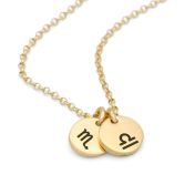 Mirella Circle Zodiac Necklace [18K Gold Plated]