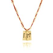 Mirella Birth Flower Name Necklace - Red String [18K Gold Vermeil]