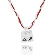Mirella Zodiac Charms Necklace - Red String [Sterling Silver]