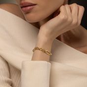 Modern Paperclip Bracelet [Gold Plated]