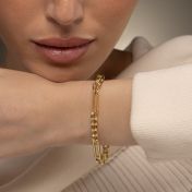 Modern Paperclip Bracelet [Gold Plated]