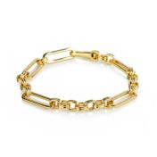 Modern Paperclip Bracelet [Gold Plated]