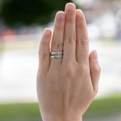 Anelli Famiglia Impilabili con Nome [Argento 925]