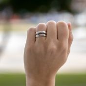 Anelli Famiglia Impilabili con Nome [Argento 925]