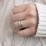 Anelli Famiglia Impilabili con Nome [Argento 925]