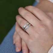 Anelli Famiglia Impilabili con Nome [Argento 925]