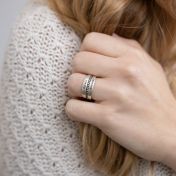 Anelli Famiglia Impilabili con Nome [Argento 925]