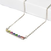 Heart and Home Birthstone Necklace [Sterling Silver]