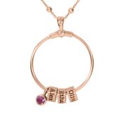 Collier Amour d'une Mère avec Noms [Plaqué Or Rose 18ct]