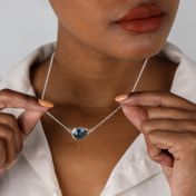 Collier Prénom Amour d'Une Mère Horizontal [Argent 925]