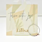 A Mother's Love Birthstone Necklace [Hammered - Sterling Silver]