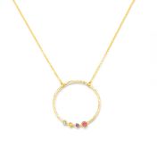 Collar Amor Materno Martillado [Oro de 14K]