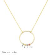 Collar Amor Materno Martillado [Oro de 14K]